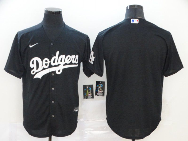 Men Los Angeles Dodgers Blank Black Nike Game MLB Jerseys